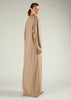 Turtle Neck Abaya Pewter
