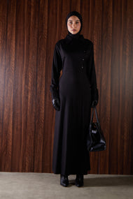 Trench Abaya Black