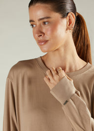 Long Tee Abaya Pewter