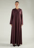 Casual Polo Abaya Brown