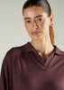 Casual Polo Abaya Brown