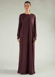 Long Tee Abaya Brown