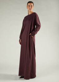 Long Tee Abaya Brown
