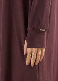 Long Tee Abaya Brown