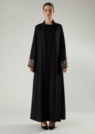 Black Thistle Open Abaya