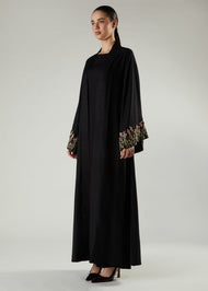 Black Thistle Open Abaya