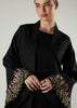 Black Thistle Open Abaya
