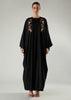 Frangipani Open Abaya Black