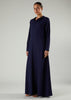 Cowl Neck Abaya Navy