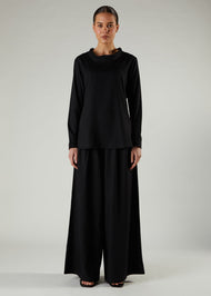 Black Twill Top