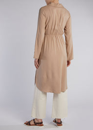 Wrap Midi Dress Nude - Final Sale