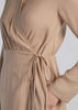 Wrap Midi Dress Nude