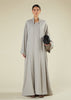 Open Abaya Grey