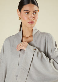 Open Abaya Grey