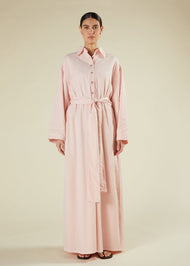 Self Stripe Cotton Maxi Blush