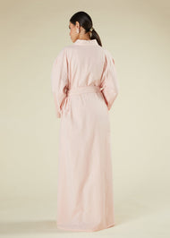 Self Stripe Cotton Maxi Blush
