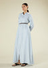 Blue Cotton Maxi Shirt