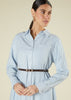 Blue Cotton Maxi Shirt