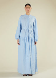 Sky Blue Textured Maxi