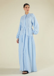 Sky Blue Textured Maxi