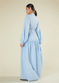 Sky Blue Textured Maxi