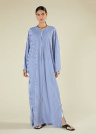 Single Pleat Kaftan Blue