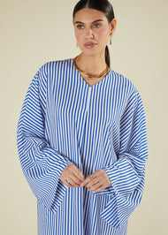 Single Pleat Kaftan Blue