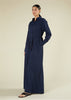 Textured Navy Maxi Shirt