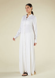 Cream Self Print Maxi Shirt
