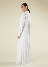Cream Self Print Maxi Shirt