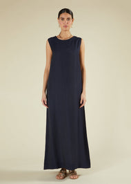 Sleeveless Slip Navy Twill