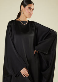 Black Satin Kaftan