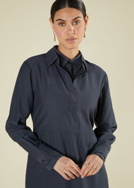Double Collar Maxi Cobalt Blue