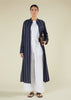 Pinstripe Maxi Shirt Navy