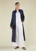 Pinstripe Maxi Shirt Navy
