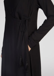 Black Wrap Abaya