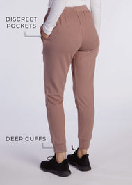 Cotton Cuffed Leggings Taupe - Final Sale