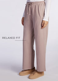 Cotton Loose Fit Joggers Dusky Lilac