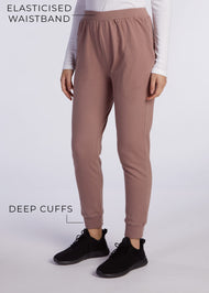 Cotton Cuffed Leggings Taupe - Final Sale