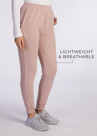 Cotton Cuffed Leggings Pink